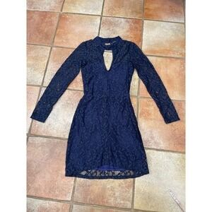 For Love and Lemons lace fit flare dress small